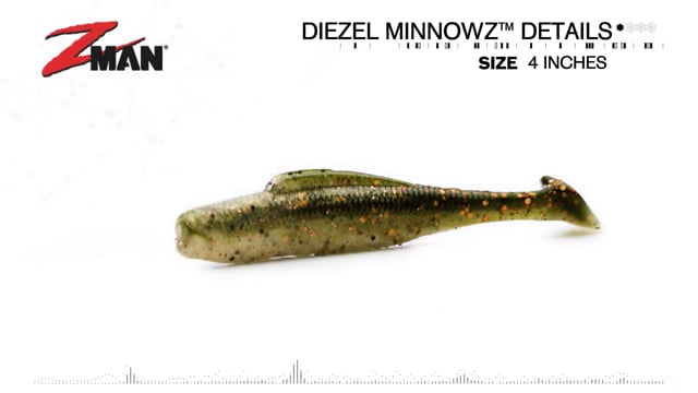 Z-Man DieZel MinnowZ 4 inch Soft Paddle Tail Swimbait 5 pack