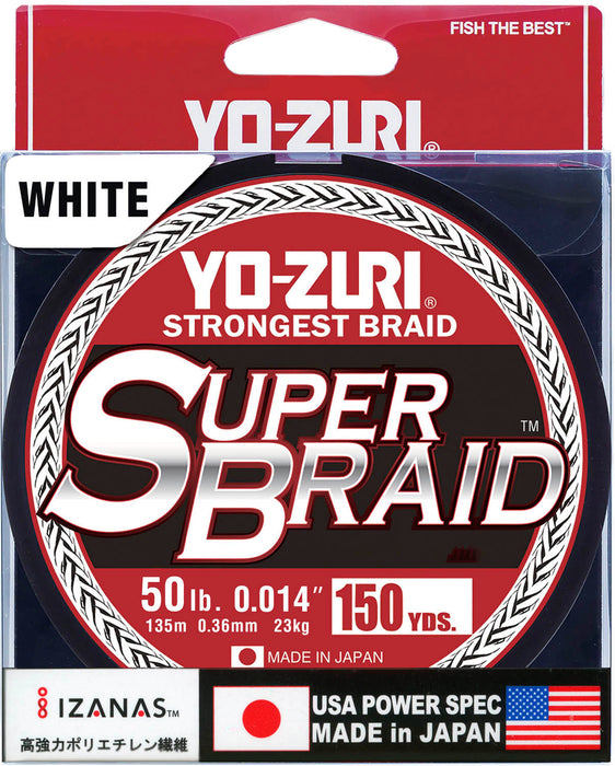 Yo-Zuri SuperBraid 150 yards, Yellow, Blue, White