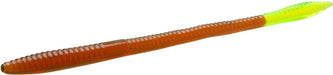 Zoom Trick Worm - Motor Oil Chartreuse Tail - 6.5 inch - 20 pack