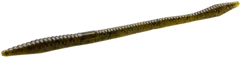 Zoom Trick Worm - Green Pumpkin - 6.5 inch - 20 pack