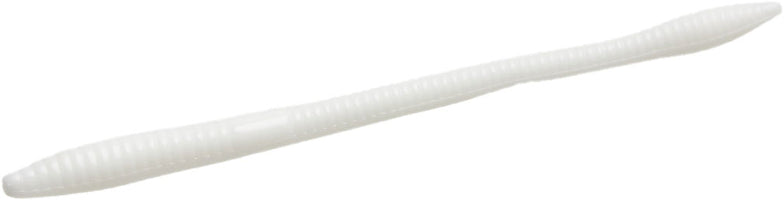 Zoom Trick Worm - White - 6.5 inch - 20 pack
