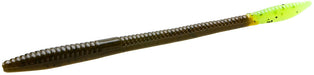 Zoom Trick Worm - Green Pumpkin Chart - 6.5 inch - 20 pack