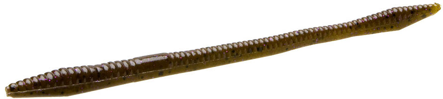 Zoom Trick Worm - Green Pumpkin Purple - 6.5 inch - 20 pack