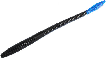 Zoom Trick Worm - Black Blue Tail - 6.5 inch - 20 pack