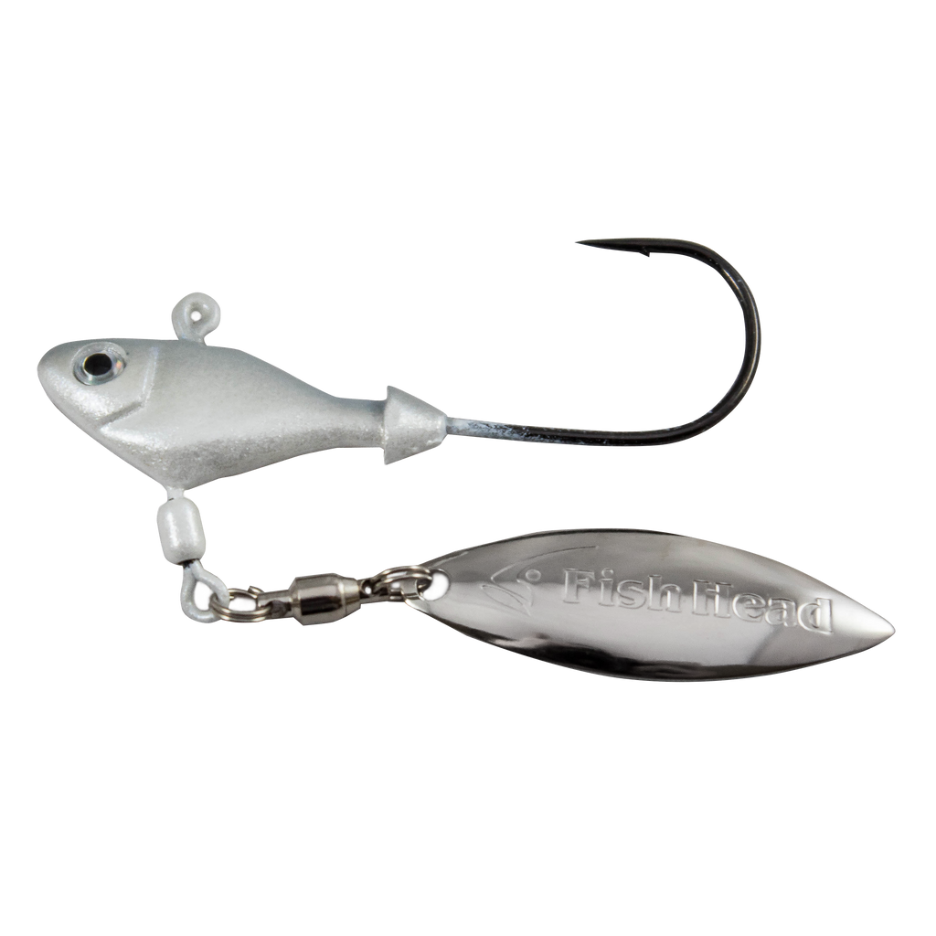 Fish Head Spin Pearl White / 3/16 oz