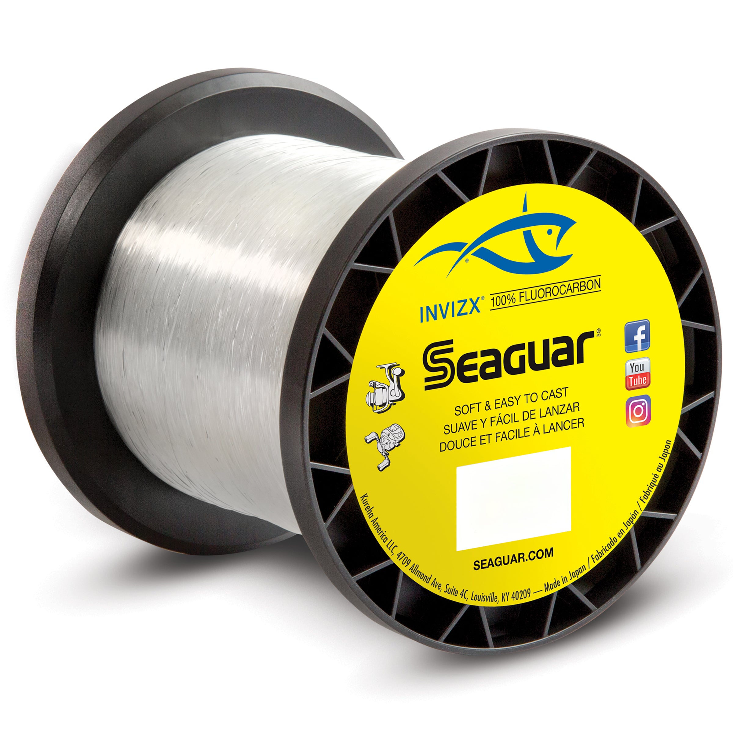 Seaguar InvizX Fluorocarbon Fishing Line 25lb 200yd Clear