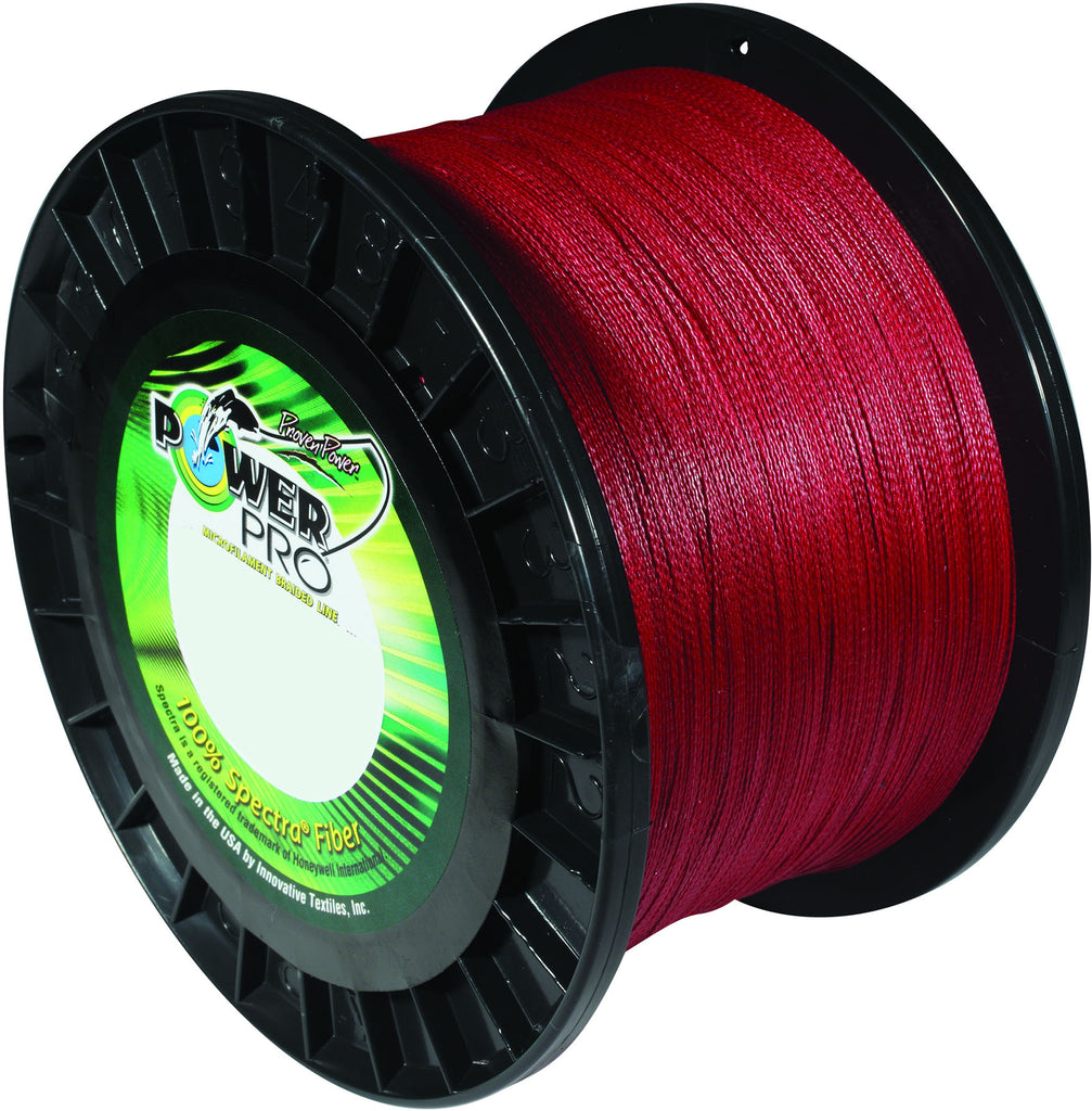proline braided fishing line PowerPro Braided Fishing Line 30lb 100Yd Vermillion Red