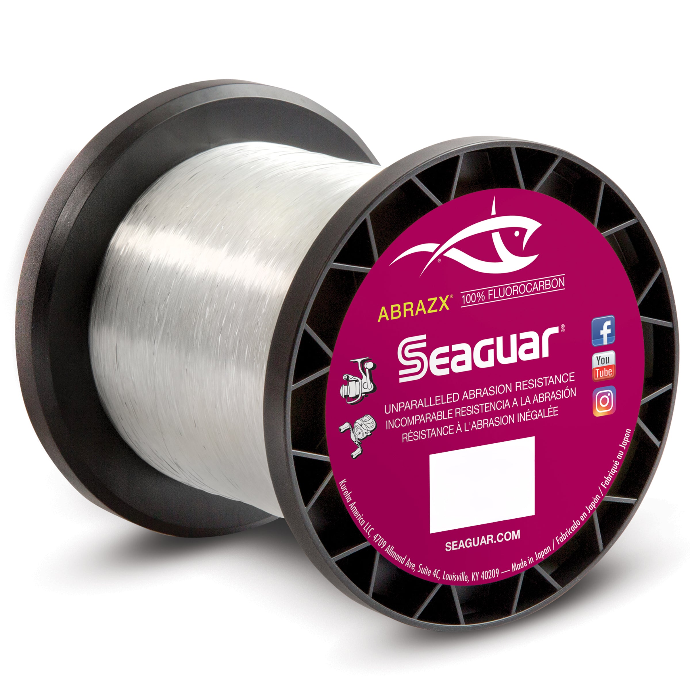 Seaguar Abrazx 100 Fluorocarbon 200 Yard Fishing Line 15-pound