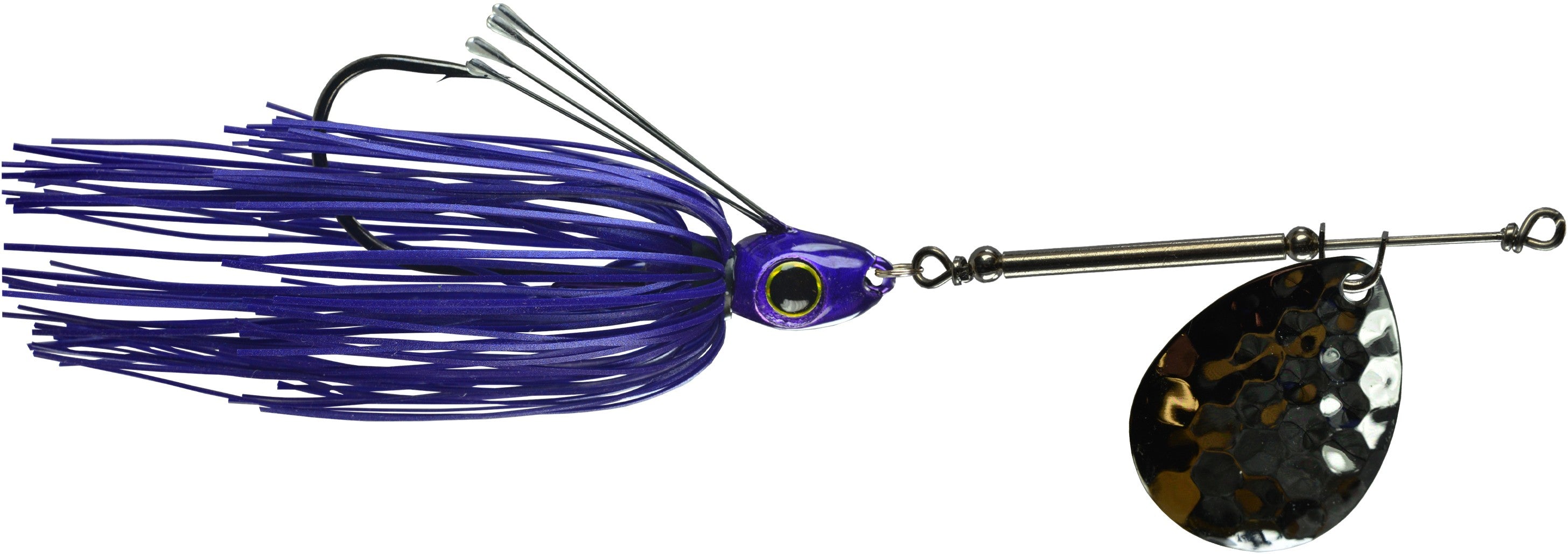 array weedless fishing lures Picasso All Terrain Weedless In Line Spinner Purple/Black Nickel Blade / 3/8 oz