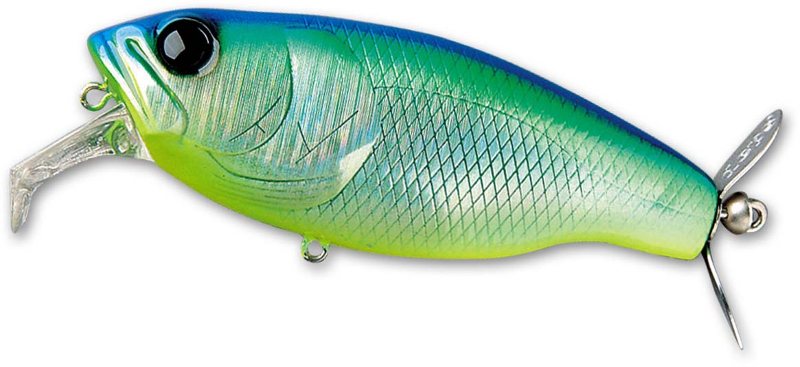 Deps Buzzjet Wakebait - 4 Inch Chartreuse Back Deps Buzzjet Wakebait - 4 Inch Chartreuse Back