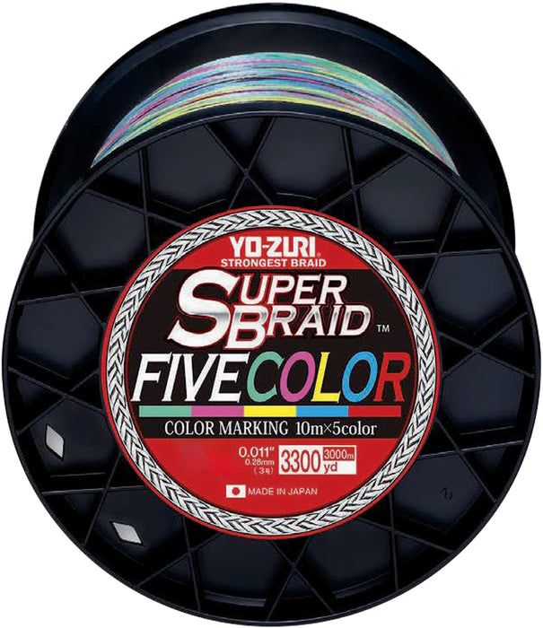 Yo-Zuri Super Braid 5 Color - 3300 Yards
