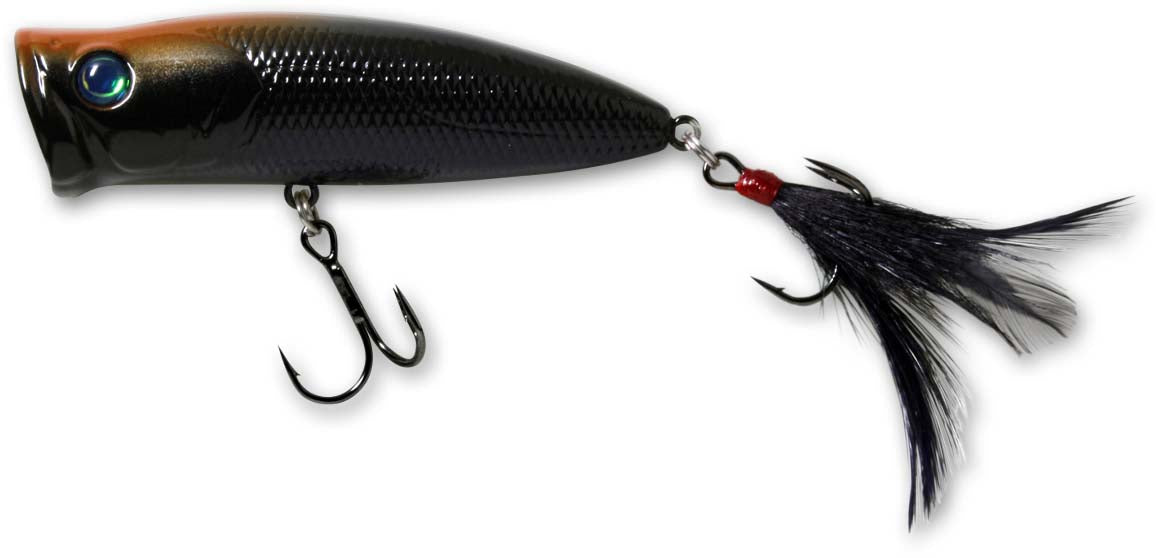 dep fishing lures Deps PulseCod Topwater Popper Black Silver