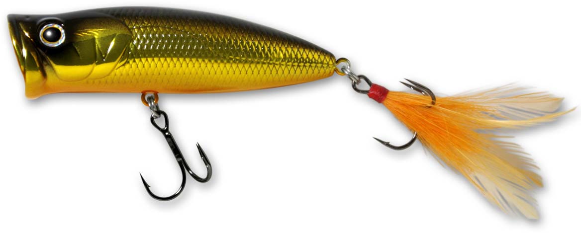 electric pulse fishing lures Deps PulseCod Topwater Popper Black Silver