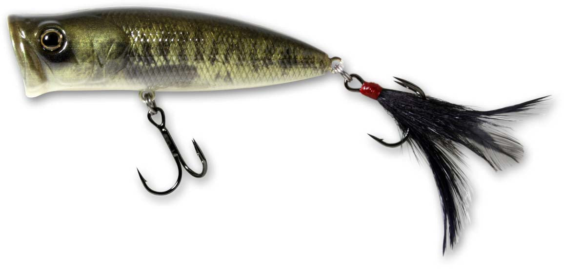 bass bream color pop lure Snag Proof Zoo 3/8 oz. Silver Minnow Perfectly weed Rebel Pop R - Silver/Black