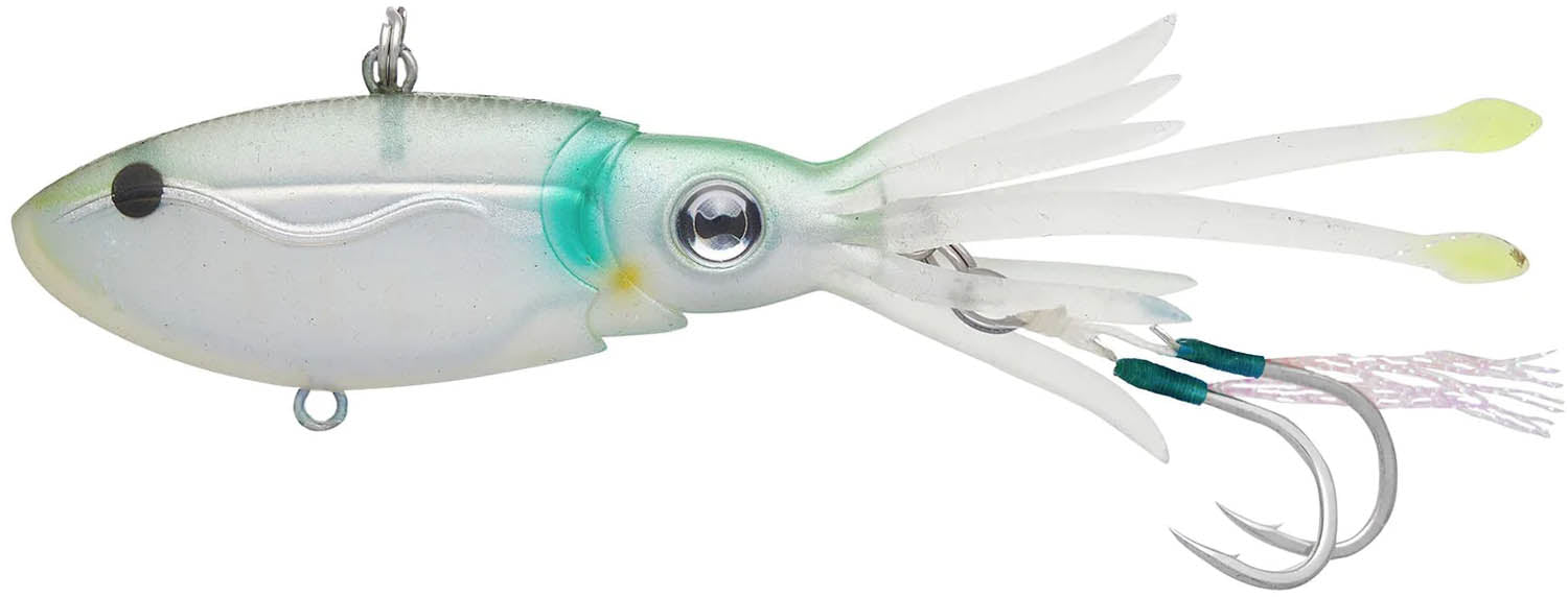 calamari fishing lure Nomad Design Squidtrex Vibe 110 Tiger dark bodies 3 Giant Squid Cuttlefish Rigs