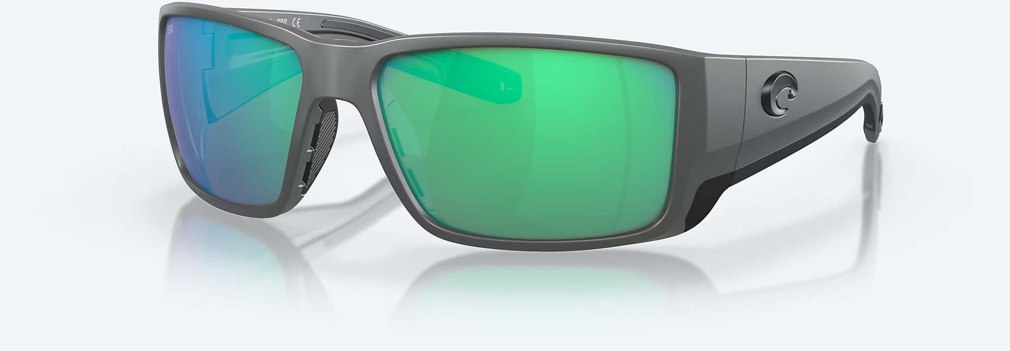 Costa Del Mar Blackfin Pro Sunglasses Matte Gray; Green Mirror 580G