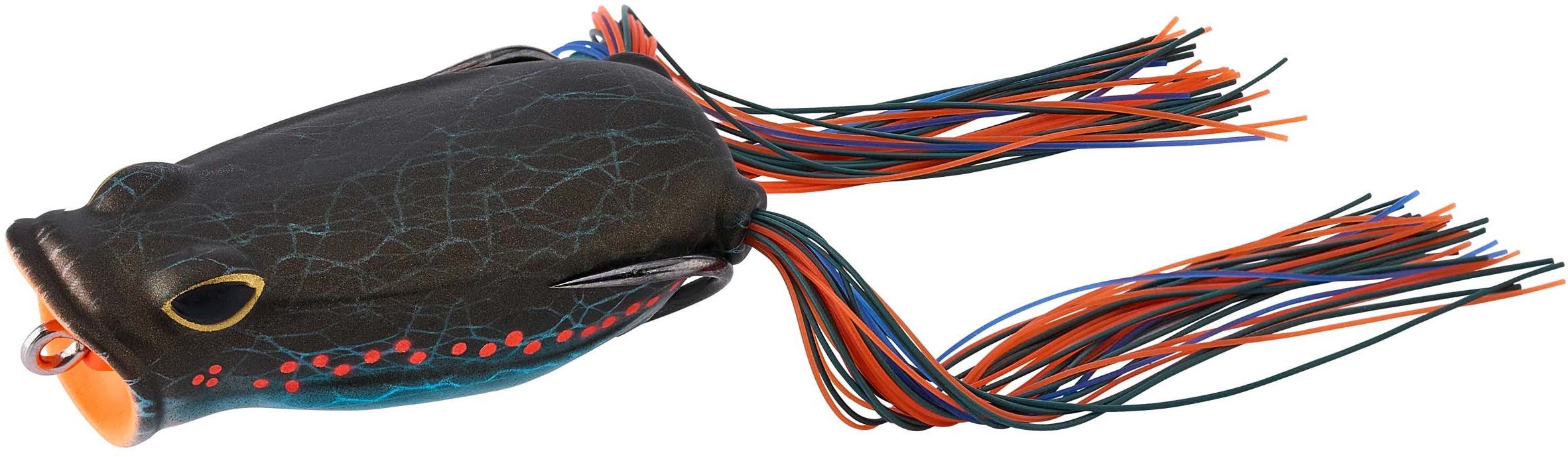 black frog fishing lure Berkley Swamp Lord Hollow Body Popping Frog
