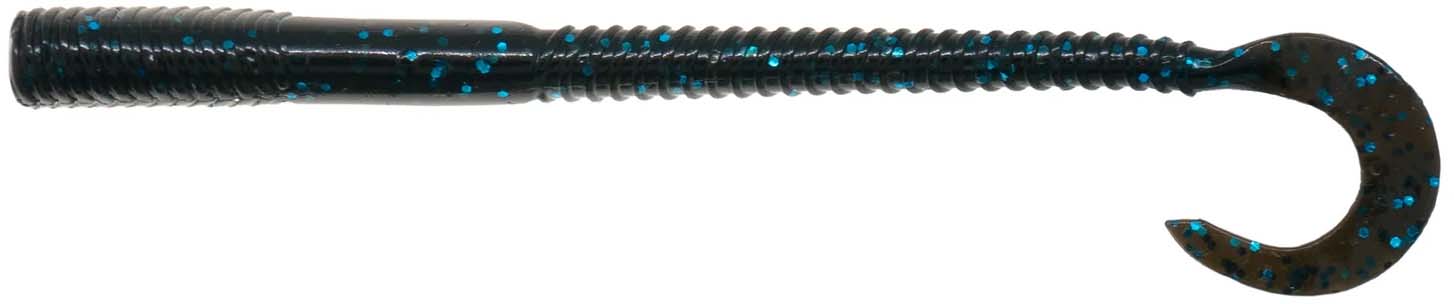 blue worm with green speckles fishing lure Jack Worm White