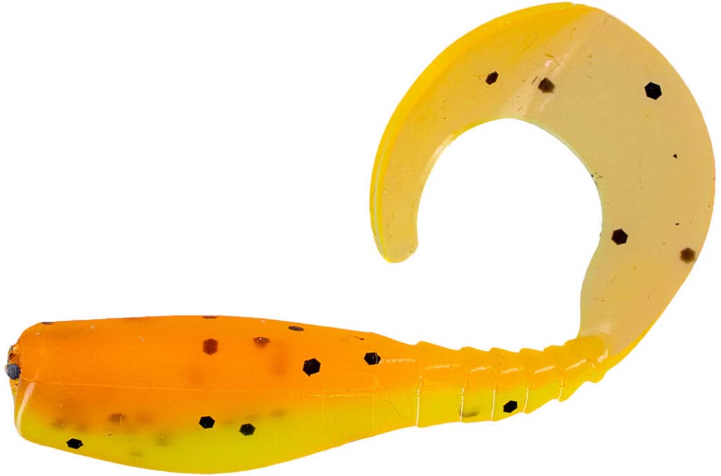 50 Curly Tail Fishing Lures 2.17 inch Bass Crappie Panfish Trout Mandarin Fish Baits, Size: 5.5