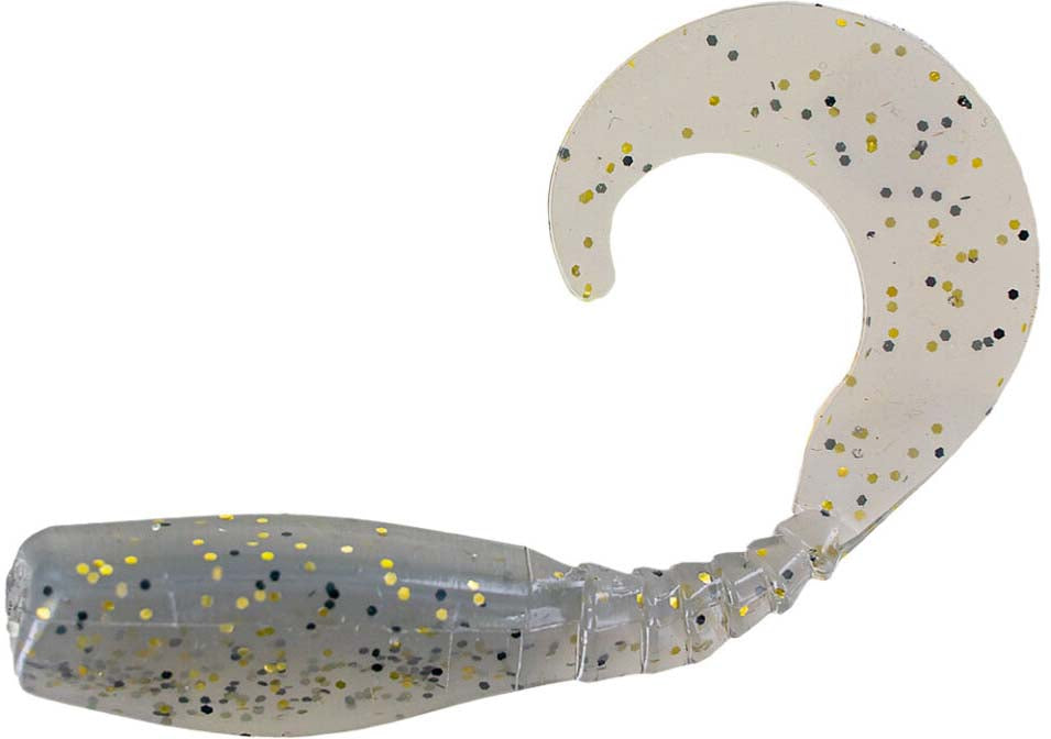 worm Curl Tail Chartreuse Silver Flake Soft Plastic Bait 6 10- Pack