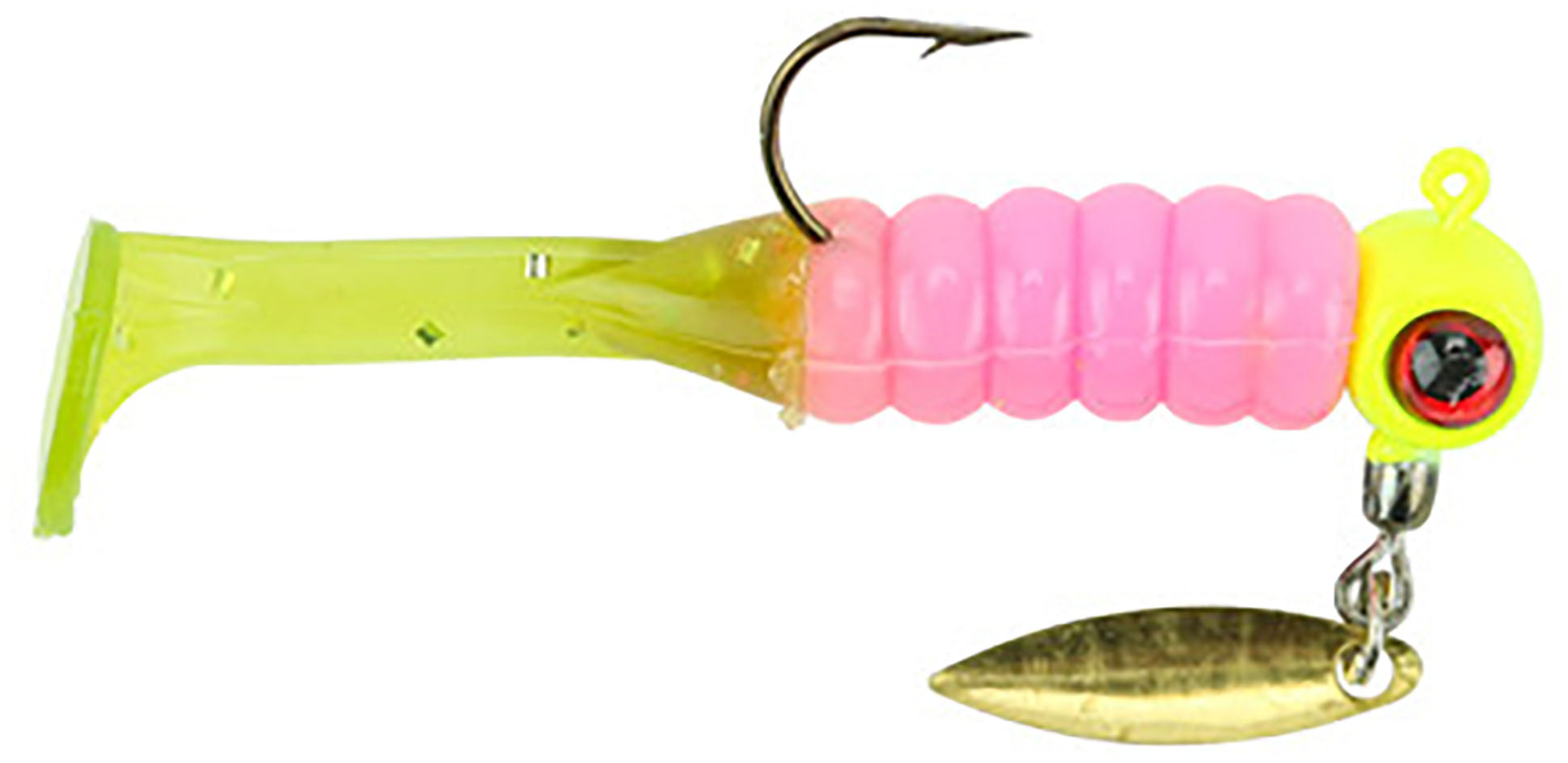 Mr. Crappie Sausage Jig Head Spins Pre-Rigged Slabalicious Glimmer Blue 1/16 oz MRCSHSIPS116-41