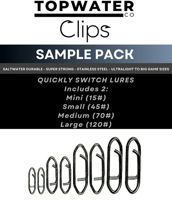 Topwater Co Speed Clips Sample Pack - 8 Pack