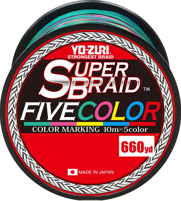 Yo-Zuri Super Braid Five Color - 660 Yard Spool