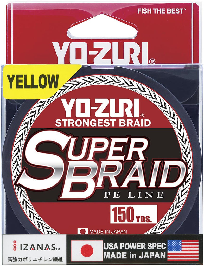 Yo-Zuri SuperBraid High-Vis Yellow - 150 Yard Spool — Discount Tackle