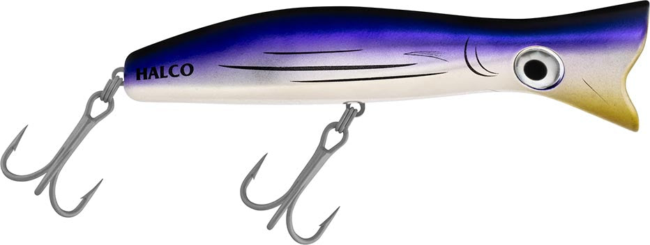 Halco RP160#H57 Roosta 160 Popper – Baitfish Pattern – Premium Fishing Lure With Patented Split Ring Pliers