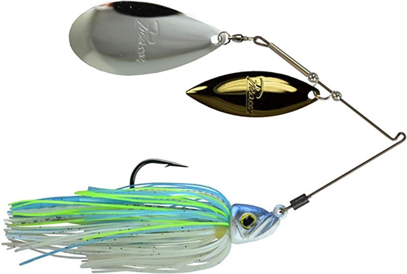 Picasso Lures Titanium Pro High-Performance Willow Indiana Spinnerbait, 3/8 oz / White Shad