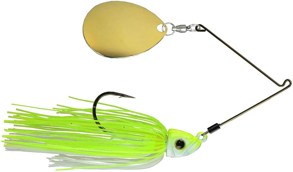 bass pro fishing lures spinnerbaits buzzbaits type 1z0uxapz1z0v4a1 Picasso Lures Titanium Pro High-Performance Single Colorado Spinnerbait, 3/8 oz / Chartreuse/White