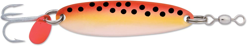 Luhr Jensen Krocodile Spoon Hammered Brass/Fire; 3/16 oz
