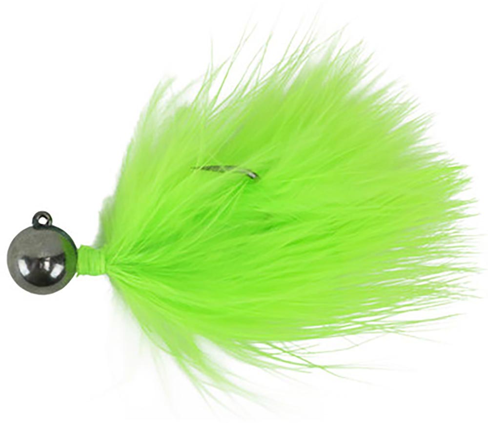 crystal fishing lure hair Queen Tackle LS Tungsten Ping Hair Jig 1/8 oz / Black