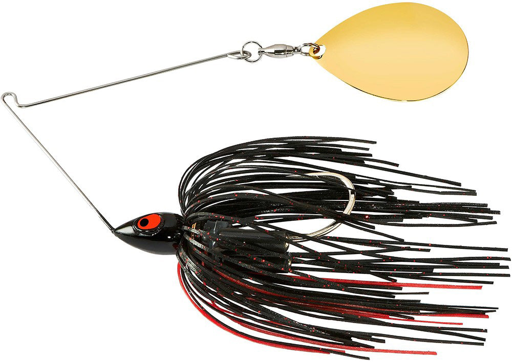 War Eagle Night Time Colorado Spinnerbait 1/2oz / Black / Red