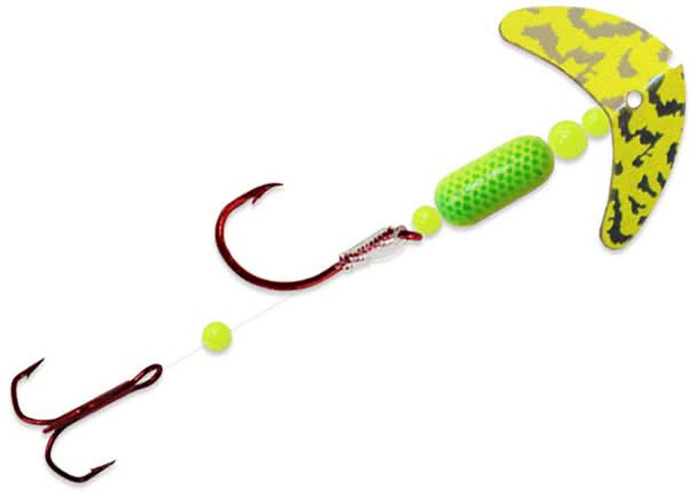 coon fishing lure Smile Blade Shrimp Rig, Red Silver Tiger/Red