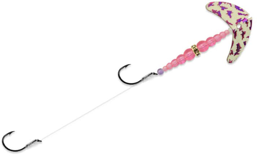 Mack's Smile Blade Double Whammy Walleye Rig Blue Silver Tiger