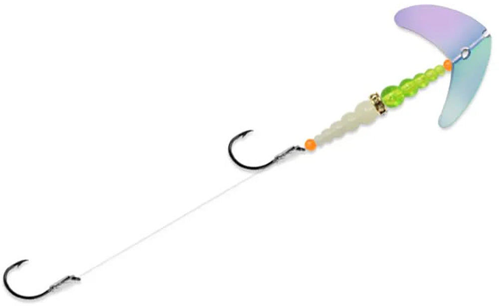 Mack's Smile Blade Double Whammy Walleye Rig Blue Silver Tiger