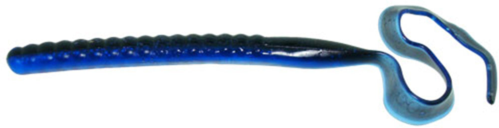 blue worm with yellow tail zoom fishing lure Trick shaped tail Zoom Trick Worm - Junebug