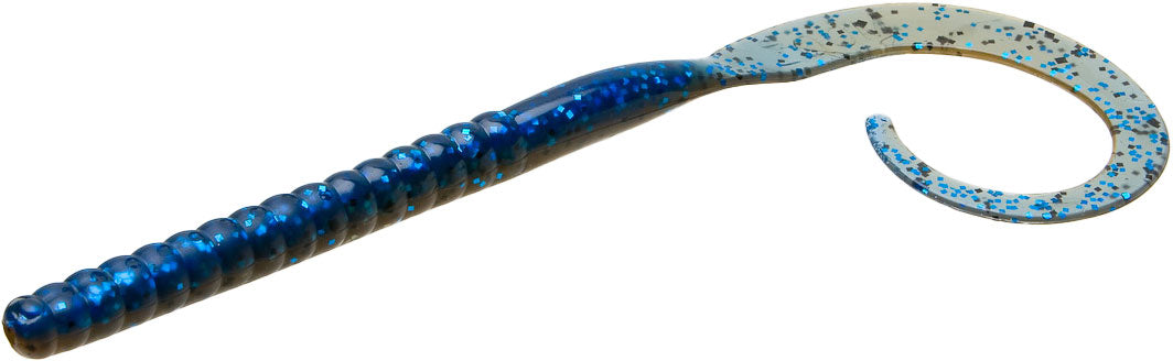 blue worm with yellow tail zoom fishing lure Zoom Ol Monster Worm