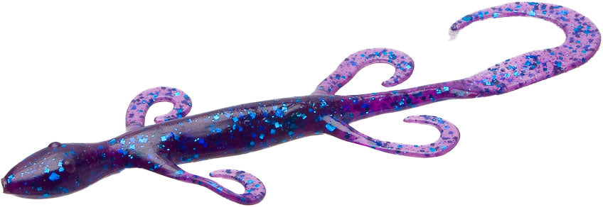 blue lizard with yellow tail zoom fishing lure LizardZ 8" Lizards