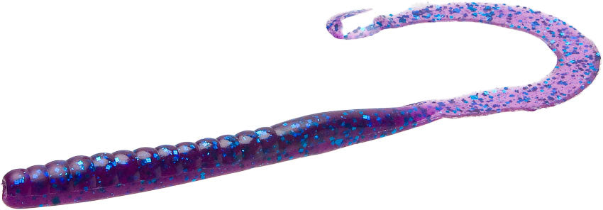 blue worm with yellow tail zoom fishing lure Mag II Ribbon Lure, 9", 20pk shaped tail NetBait Mega Bopper Green Pumpkin