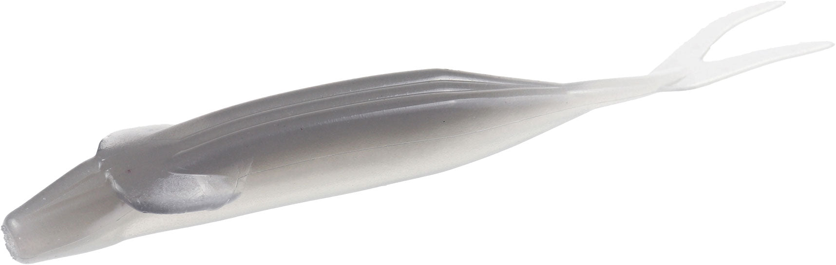 clear film plastic wings for fishing lures Zoom Winged Fluke - Smoke Pepper Clear