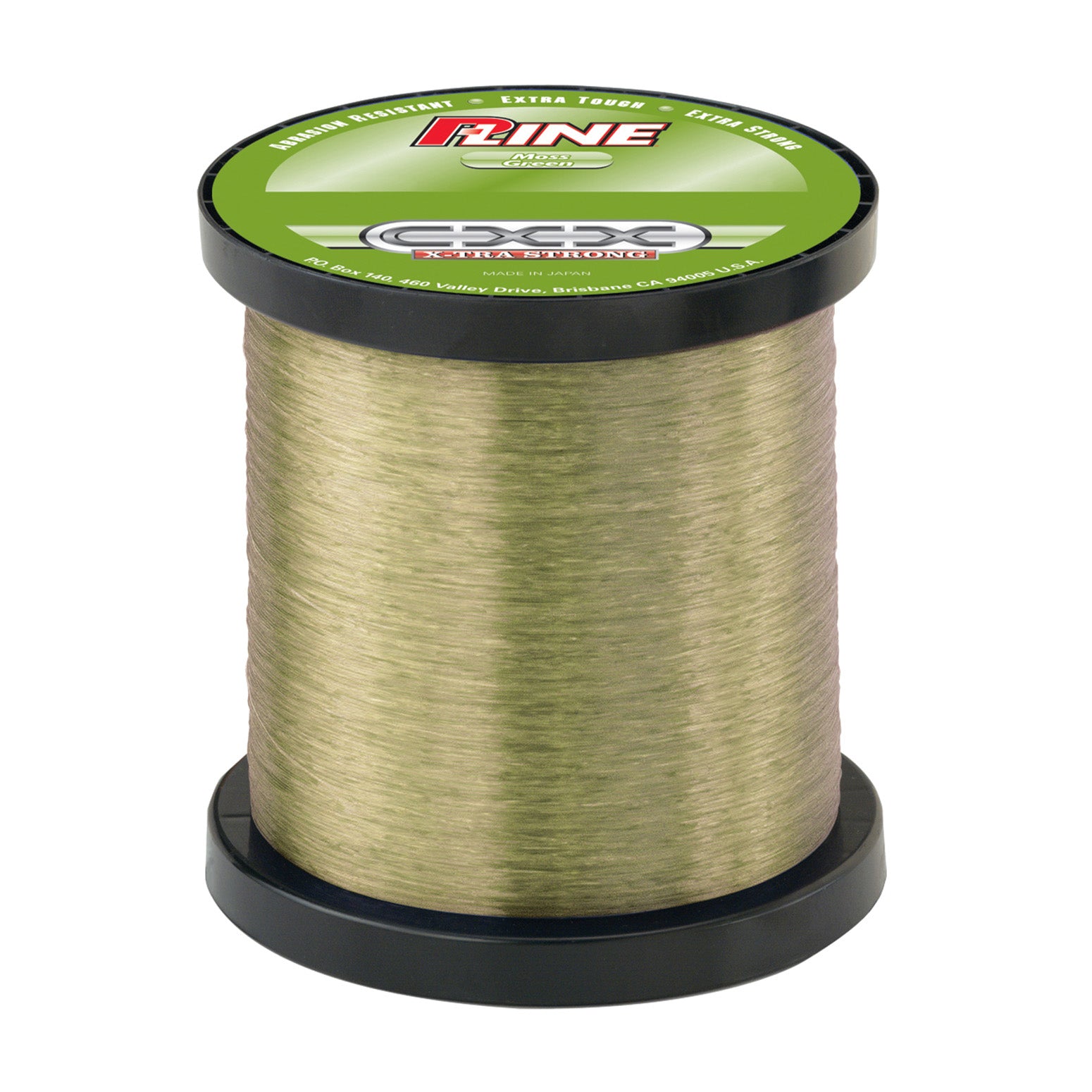 P-Line CXX X-Tra Strong Monofilament Line Bulk Spool 25 Lb.; Moss Green