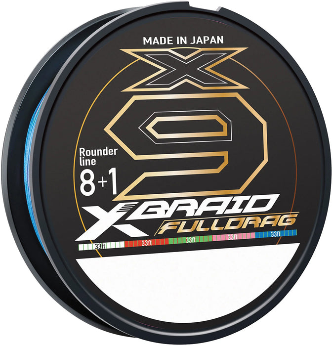 Daiwa X-Braid X9 Fulldrag Multicolor Braid Bulk Spool - 660 Yards