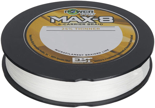 Power Pro Maxcuatro Max 8 White Braid Standard Spool - 300 Yards