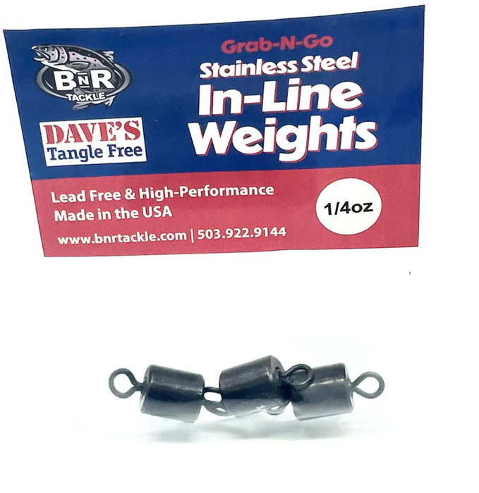 BnR Tackle Steel In-Line Weight Grab-N-Go Pack - 3 Pieces