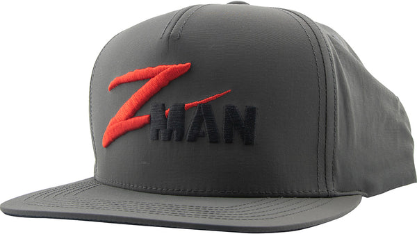 Z-Man Logo Flat Bill Hatz Charcoal — Discount Tackle