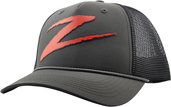 Z-Man Big Red Z Trucker Hatz - Charcoal/Black — Discount Tackle