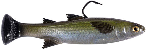 Z-Man Mulletron Line Through Fast Sinking Swimbait - 4.5 Inch - Mossback - 4.5 inch - 1 1/4 oz