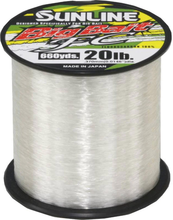 bulk spool fluorocarbon fishing line Sunline Big Bait FC Fluorocarbon 25lb / 660 Yards